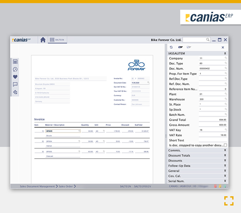 With its brand new Interface, caniasERP is Now More Convenient