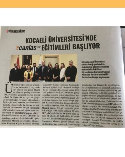 caniasERP Kocaeli Üniversitesi Ekovitrin Haberi